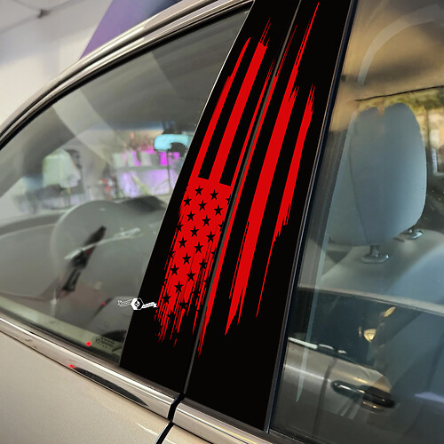 Bandiera degli Stati Uniti USA Bandiera americana Stile patriottico Porte per pilastri Decalcomania per auto Adesivo in vinile
