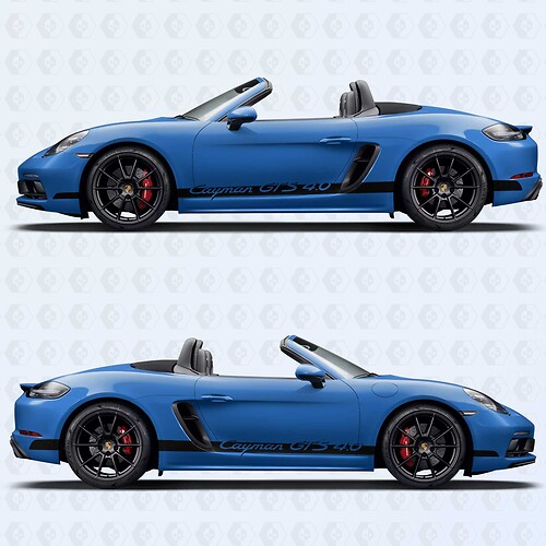 Porsche Cayman GTS 4.0 Stripes Stripes Kit Decal Sticker

