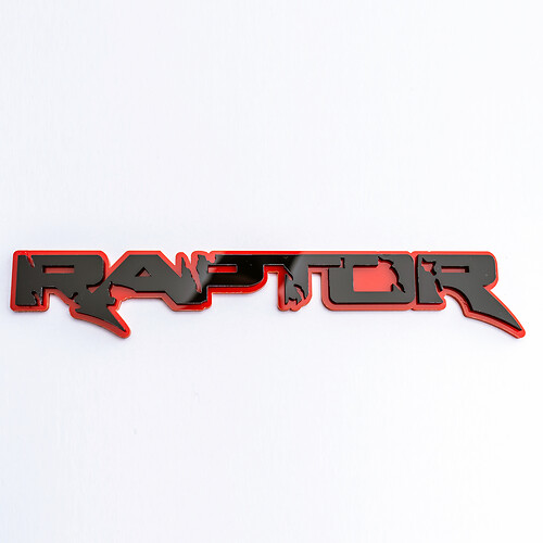 Emblema dei badge del portellone posteriore del paraurti Raptor 3D per i camion Raptor

