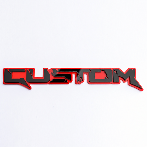 Raptor Style Black Red Custom 3D — Emblema (parafango, portellone)