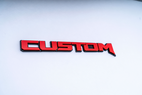 Raptor Style Custom Raised Lettering 3D — Emblema (parafango, portellone)