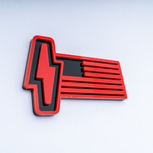 Stemma 3D con bandiera americana Ford 150 Lightning - Emblema distintivo parafango personalizzato rosso e nero
 3