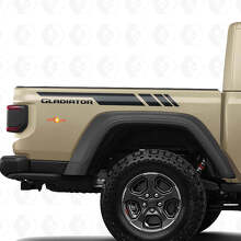 Kit Adesivi in Vinile con Strisce Laterali Posteriori Marchiate per Jeep Gladiator_2