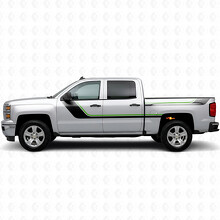 Strisce in vinile accentate superiori e laterali per porta e cassone per Chevrolet Silverado 1500 K2XX 2014-2019_4