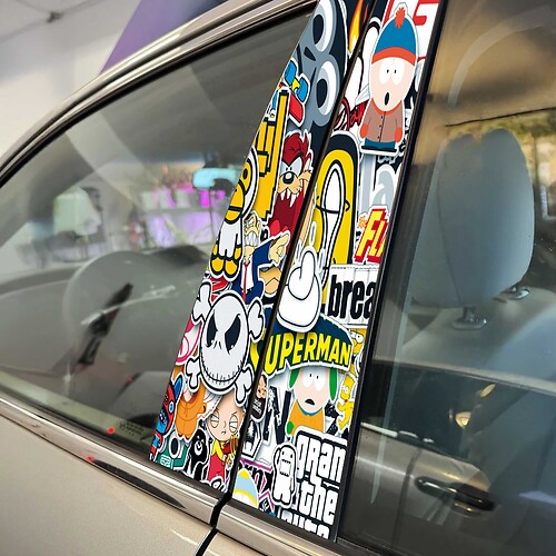Pacchetto adesivi Pillar Doors Decalcomania per auto Adesivo in vinile Involucro
