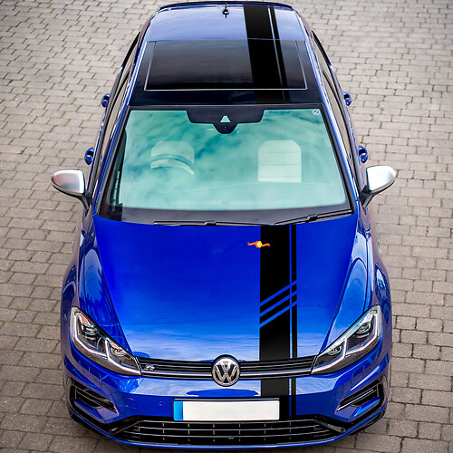 Adesivo per cofano Decalcomania Pannello bilanciere Adesivo in vinile Decalcomania Strisce Volkswagen Golf Mk7R Gti

