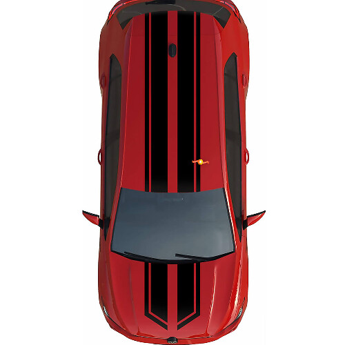 Decalcomania in vinile doppie strisce per Volkswagen Golf R 7 Mk7R Gti
