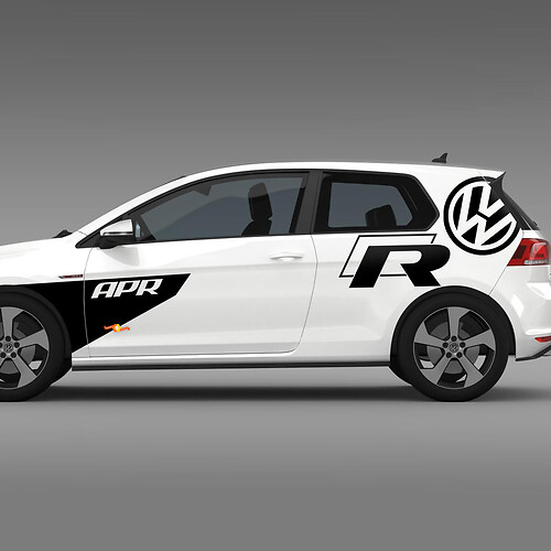 Adesivi laterali in vinile ARP VW R per Volkswagen Golf R GTI
