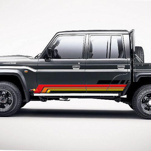 Kit decalcomanie per decalcomanie universali Toyota Retro Side Classic Stripes 2
