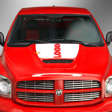 Adesivo in Vinile con Logo Personalizzato Blackout per Cofano Dodge Ram_2