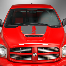 Adesivo in Vinile con Logo Personalizzato Blackout per Cofano Dodge Ram_3