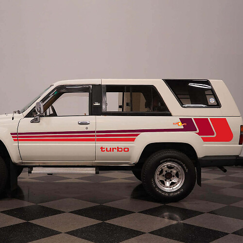 Kit di decalcomanie a strisce classiche laterali retrò per Toyota Hilux Surf SSR del 1988
