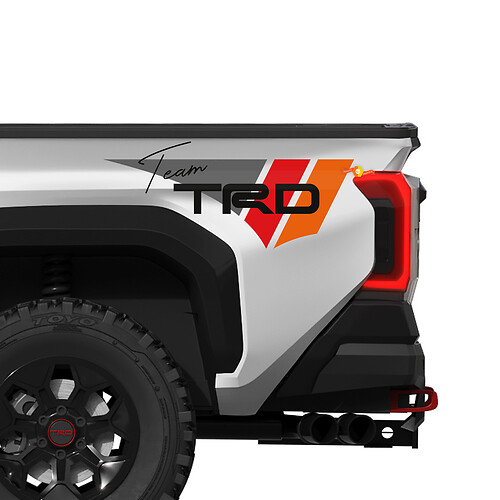 Toyota Vintage Retro Heritage TRD Team BedSide Decalcomanie Adesivi Grafica
