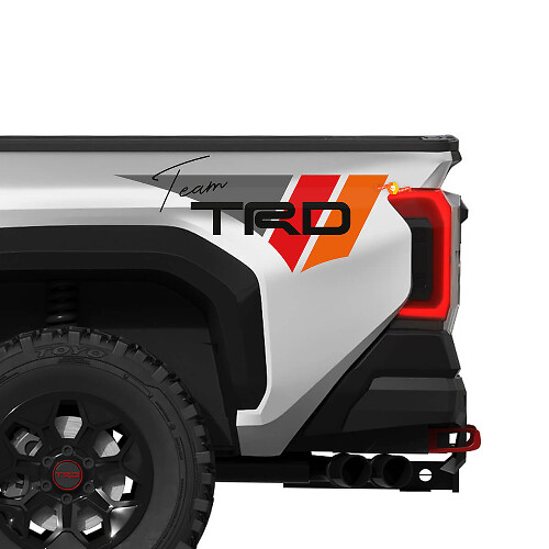 Toyota Vintage Retro Heritage TRD Team BedSide Decalcomanie Adesivi Grafica
