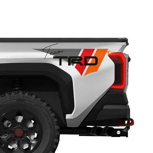 Kit Adesivi in Vinile Stile Vintage TRD per il Fianco del Cassone Toyota Tacoma
