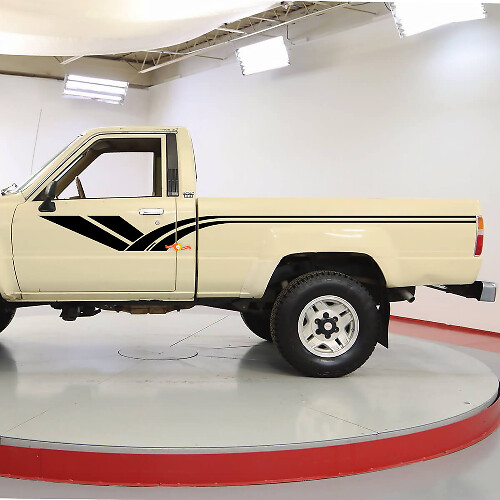 Adesivi in vinile per strisce laterali per il classico camion Toyota Hilux

