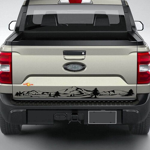 Musclecar Maverick Mountain portellone posteriore grafica decalcomanie adesivi
