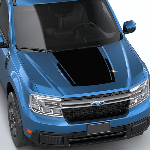 Ford Maverick 2022 2023+ Fx4 Decalcomania oscurante per cofano grande per Ford Maverick-2022+ Adesivi per decalcomanie grafiche
