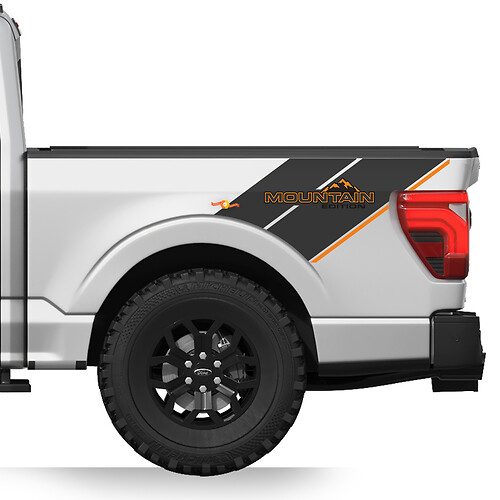 Bed Side Mountains Vinile Decalcomanie Adesivi Grafica per Ford F150
