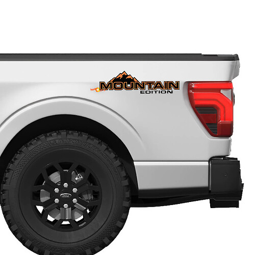Adesivi in vinile Bed Side Mountains Edition per Musclecar truck
