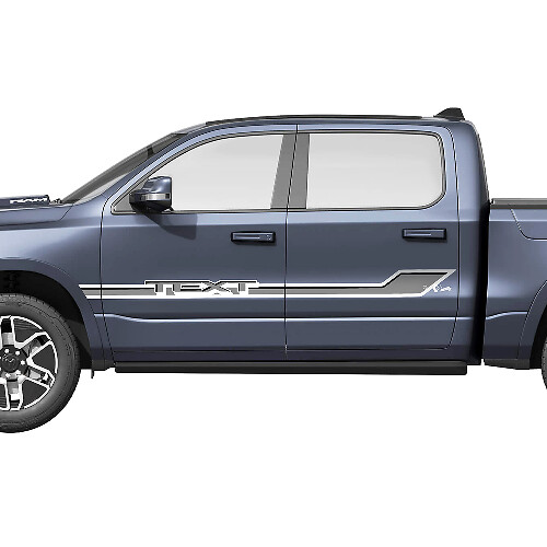 Kit di Adesivi in Vinile Personalizzati per Strisce Laterali Porta per Dodge Ram 1500 REV