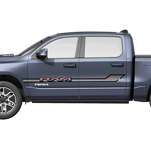 Strisce per porte laterali per Dodge RAM 1500 REV Decalcomanie in vinile Adesivi Grafica
