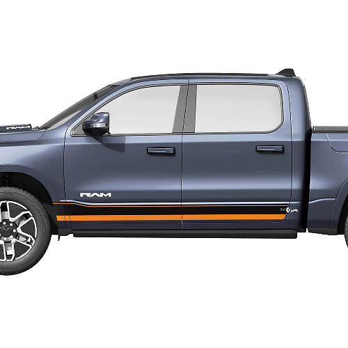 Strisce laterali per porte con pannello basculante per Dodge RAM 1500 REV Decalcomanie in vinile Adesivi Grafica
