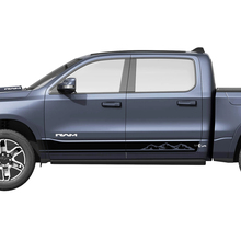 Pannello laterale bilanciere strisce montagne per Dodge RAM 1500 REV decalcomanie in vinile adesivi grafica
 2