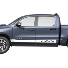 Pannello laterale bilanciere strisce montagne per Dodge RAM 1500 REV decalcomanie in vinile adesivi grafica
 3