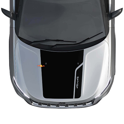 Adesivo in vinile per cofano stile blackout 4x4 per Jeep Compass