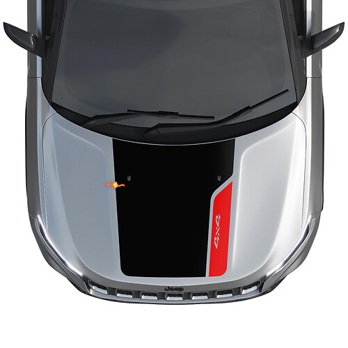 Accento adesivo decalcomania grafica cofano adatto a Jeep Compass 2
