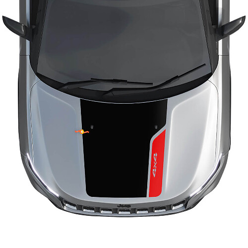 Adesivo in Vinile con Grafica Cofano Accento 2 per Jeep Compass