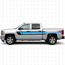Strisce in vinile retro per fascia superiore della porta e fianco letto per Chevrolet Silverado 1500 K2XX 2014-2019_2