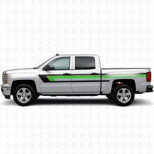Strisce in vinile retro per fascia superiore della porta e fianco letto per Chevrolet Silverado 1500 K2XX 2014-2019_3