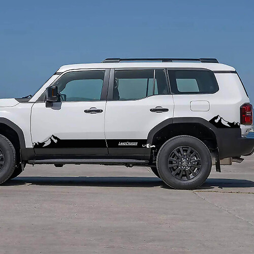 Adesivi in vinile per parafango laterale Mountains per Toyota Land Cruiser