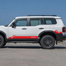 Toyota Land Cruiser pannello bilanciere laterale montagne strisce decalcomanie decalcomanie grafiche in vinile
 3