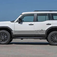 Strisce Adesive per Battitacco Laterale Montagne Decals in Vinile per Toyota Land Cruiser 2