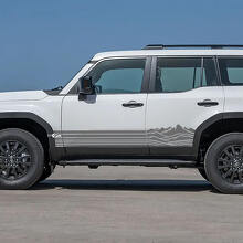 Toyota Land Cruiser pannello bilanciere laterale montagne strisce decalcomanie decalcomanie grafiche in vinile 2
 2