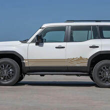 Strisce Adesive per Battitacco Laterale Montagne Decals in Vinile per Toyota Land Cruiser 3