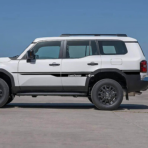 Adesivi in Vinile Strisce Laterali con Branding per Toyota Land Cruiser 2024
