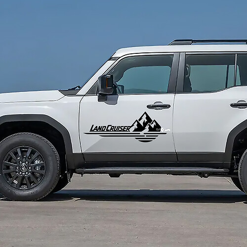 Toyota Land Cruiser Natura Scena Montagne Porte Decalcomanie Adesivi in ​​vinile Grafica
