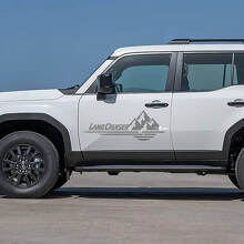 Adesivi in Vinile per Porte con Logo Montagne Grafica per Toyota Land Cruiser 3