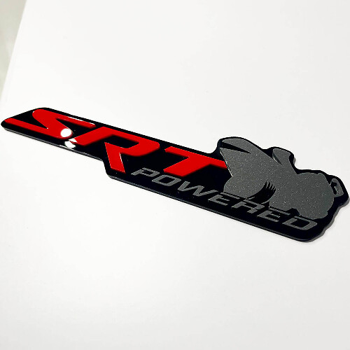 Alimentato da SRT Scat Pack Badge 3D stile Ape per Dodge Charger Challenger