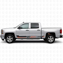 Strisce Vinile a Scacchi per Porta e Battitacco per Chevrolet Silverado 1500 K2XX 2014-2019_2