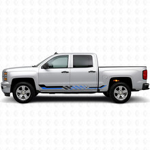 Strisce Vinile a Scacchi per Porta e Battitacco per Chevrolet Silverado 1500 K2XX 2014-2019_3