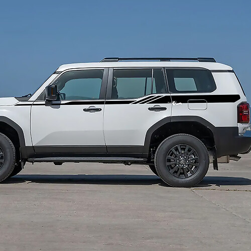 Toyota Land Cruiser porte laterali accento strisce decalcomanie adesivi in ​​vinile grafica 2
