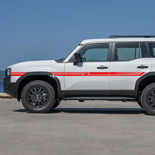 Adesivi in vinile per strisce decorative sulle porte laterali della Toyota Land Cruiser
 2