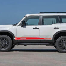 Adesivi in Vinile con Scritta Accento Strisce Porte Laterali per Toyota Land Cruiser 2