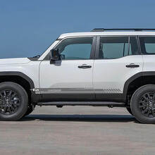 Adesivi in Vinile con Scritta Accento Strisce Porte Laterali per Toyota Land Cruiser 3