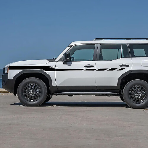 Adesivi in vinile per strisce decorative sulle porte laterali della Toyota Land Cruiser 5
